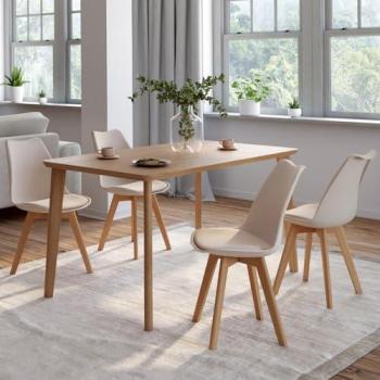 Sedia Pranzo Scandinavia 4x Beige