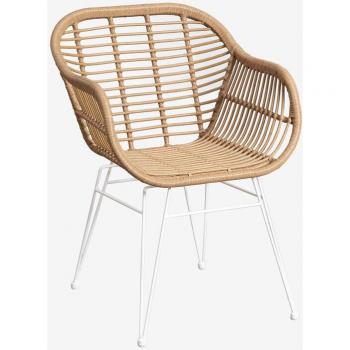 Set di 4 Sedie Da Giardino Sklum Zole Viminio Sintetico
