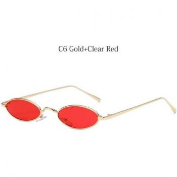 Lunettes de soleil petites ovales en métal