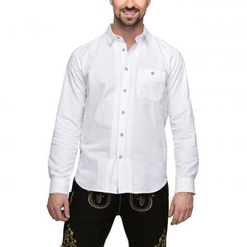 Stockerpoint Herren Mika2 Trachtenhemd, Farbe Weiß, Größe S