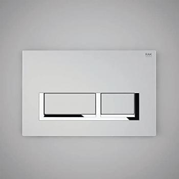 RAK Ceramics Rectangular Push Plate for Concealed Cisterns | Chrome | Plastic | 236mm x 152mm x 12mm