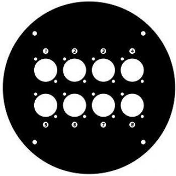 Adam Hall 70225D8 8x D-Size connectorplaat