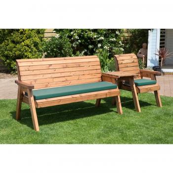 Four Seat Companion Set with Cushions - Green