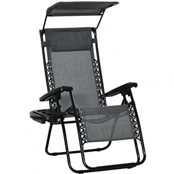 Zero Gravity Chair Adjustable Patio Lounge with Cup Holder