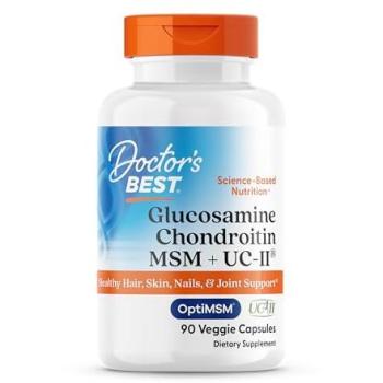 Doctors Best Glucosamine, Chondroitin, MSM + UCII – 90 Vegetarian Caps