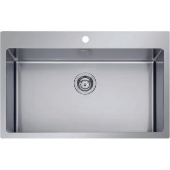 Lavello Acciaio Inox Yeppon 830.0750 – 1 Vasca, 75x51 cm, Foro Miscelatore