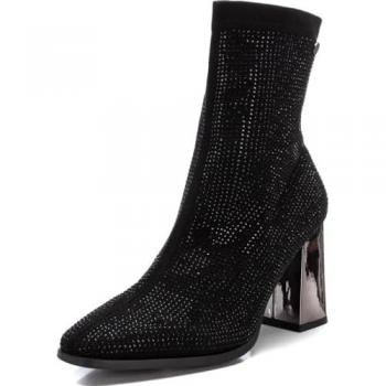 Botines de mujer Xti 143114 negro con cremallera lateral