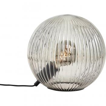 Brilliant Tischleuchte »Belado«, 1 flammig-flammig, kugelförmig aus geriffeltem Rauchglas, D 25 cm, E27 max. 25 W, schwarz