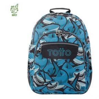 Totto - Mochila Escolar Tubarões Divertidos
