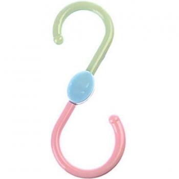 3Pcs S Shaped Hook Multipurpose Dual-color Clothes Hook Rack