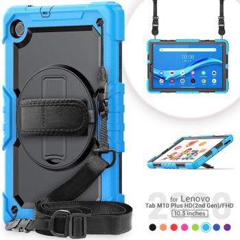360-Degree Rotating Hand Strap and Kickstand Case for Lenovo Tab M10 FHD Plus