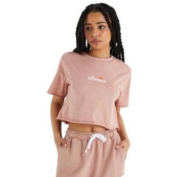 Ellesse Womens Celesi Cropped Top T Shirt - Pink | Size: 12