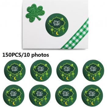 150PCS Eid Mubarak Seal Stickers for Ramadan