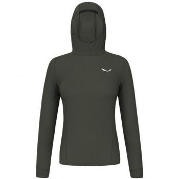 Salewa Damen Pullover Püsche Merino Durastretch Kapuzenpulli Größe 42 Farbe Grün