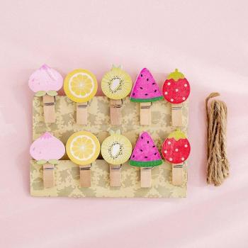 DIY Color Hanging Photo Clips with Hemp Rope