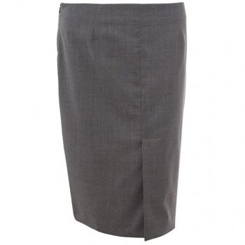 Classic Gray Wool Midi Skirt (Size S) – Lardini