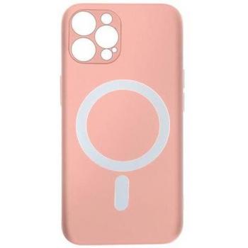 Protezione Magsafe Avizar – Cover Soft‑Touch per iPhone 12 Pro Max, bordi rialzati, rosa