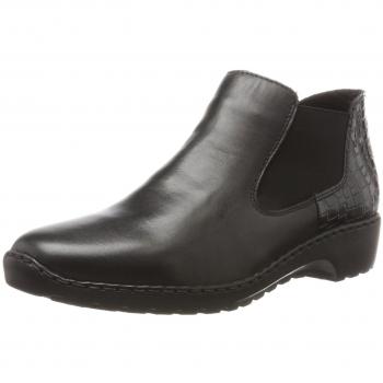 Rieker Damen Schwarze Chelsea Stiefel