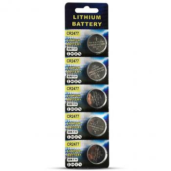 Pack de 5 batteries CR2477 au lithium 1000mAh pour appareils électroniques