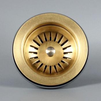 3.5 Bronze Brass Sink Drain Strainer with Removable Basket and Seal Lid