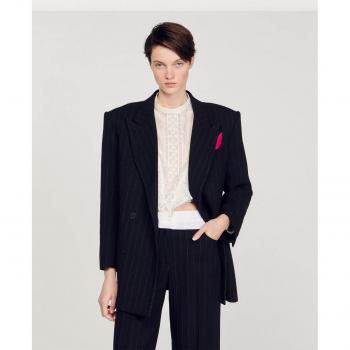 Blazer de mujer oversize con raya diplomática de Sandro