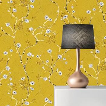 Amarillo Gris Floral Natural