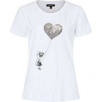Mehr & Mehr T-Shirt mit Motivdruck, Größe 34 – Damen – Off-White – 34
