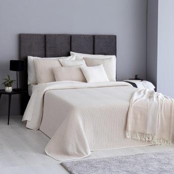 Couverture de lit lin beige El Caballo 250 × 270 cm