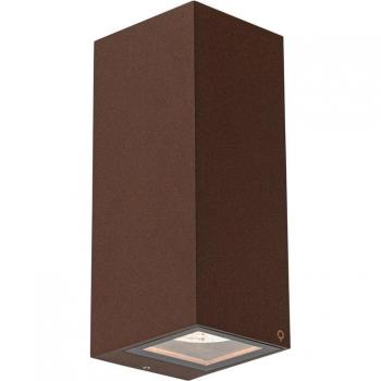Qazqa Industrial Wall Light Rust Brown 2-Light AR70 IP54 – Baleno