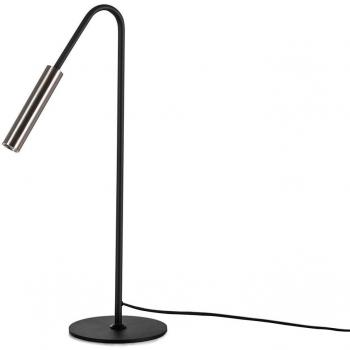 Lampada da tavolo in metallo verniciato nero