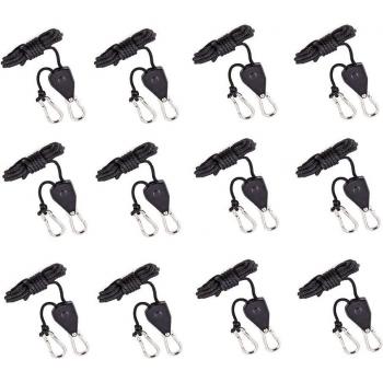 1/8 Rope Ratchet Light Hangers with Zinc Alloy Hooks - 2 PCS