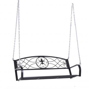 Swingbank Hollywood 2‑places – Banc à bascule en métal noir