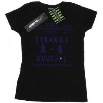 T-shirt in cotone strana e insolita da donna Beetlejuice L nero