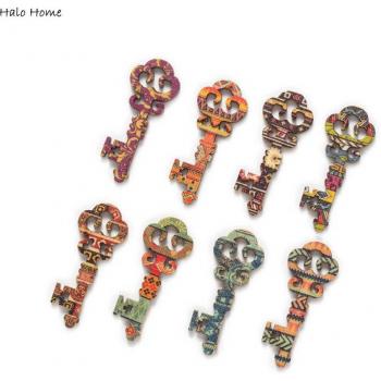 Clés décoratives en bois – Pack 30 jetons
