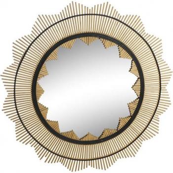 Reflejo de Madera Marrón y Negro DKD Home Decor