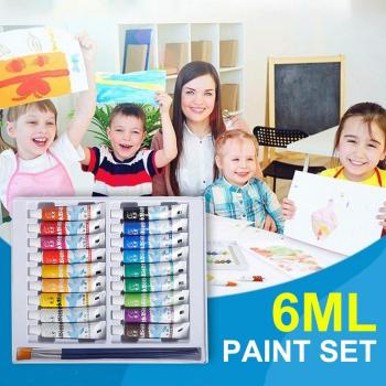 18 Colors Acrylic Paint Tubes Set for Kids