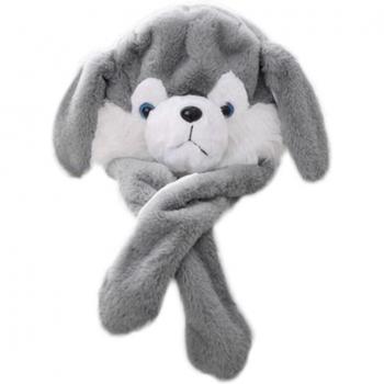 Gorro de Peluche con Orejas y Luz Brillante