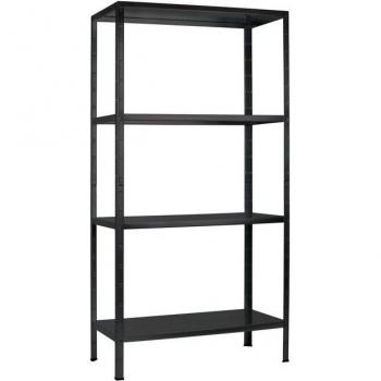 Étagère de Stockage Noir Structuré 180x80x40 cm