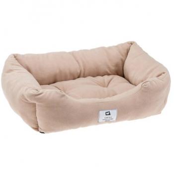 Colchón Coccolo Microfleece para Mascotas - Cama Lavable en Micropolar Beige - 55 x 45 x 20 cm