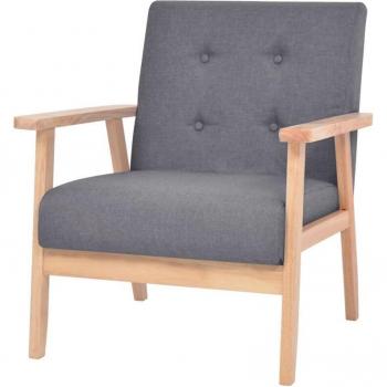 Asiento Lounge de Diseño en Tela Gris