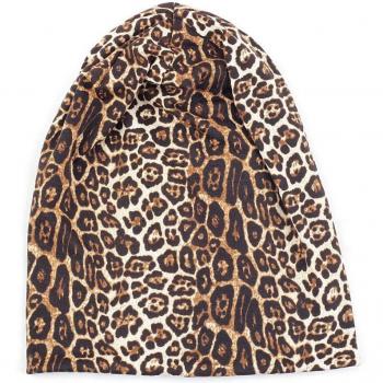 Chapeau d'hiver léopard en coton doux et polyester pour hommes et femmes