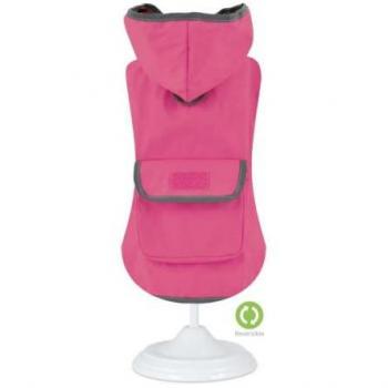 Capa Impermeável Reversível para Cachorro Estampa Floral e Rosa 20 cm