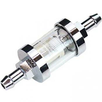 Leitungsfilter massiv Ø8mm für Benzinschlauch, Chrom - MZ ES, TS, ETS, ETZ
