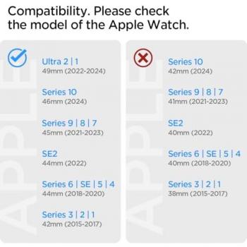 Spigen Sleek Link - Silber - Apple Watch 49mm/45mm/44mm/42mm