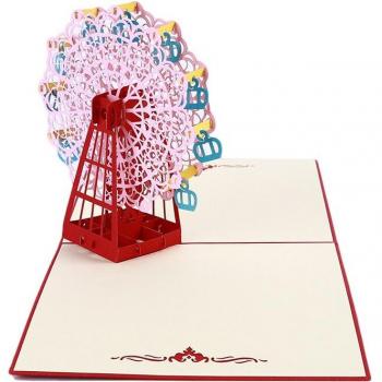 3D Ferris Wheel Paper Cutting Card