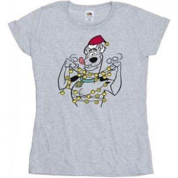 T-shirt en coton Scooby Doo pour femmes avec cloches de Noël - taille S gris