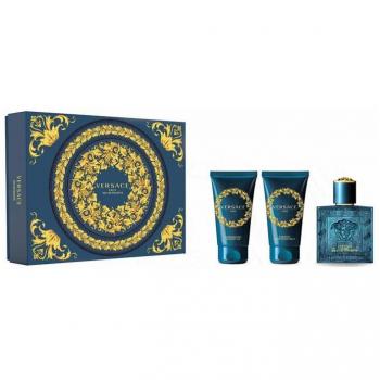 Coffret Signature Versace Eros pour Hommes – EAU DE TOILETTE 50 ml, GEL DOUCHE 50 ml, BAUME APRES- SHAVE 50 ml