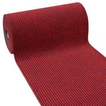 Tappeto antiscivolo 100x600 cm, moquette spessa con righe rosse per ingresso interno ed esterno