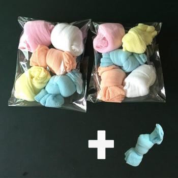 Cute Candy Color Baby Socks - 10 Pieces (5 Pairs) for Newborns