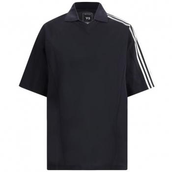 Black Y‑3 V‑Neck Polo Shirt